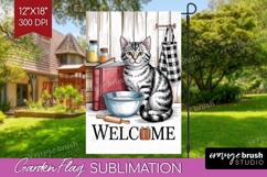 Summer Garden Flag Sublimation - Sping Welcome Sign PNG Product Image 1