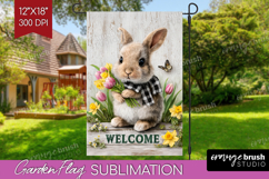 Summer Garden Flag Sublimation - Sping Welcome Sign PNG Product Image 1