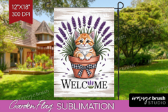 Summer Garden Flag Sublimation - Sping Welcome Sign PNG Product Image 1