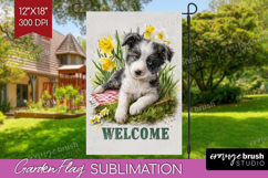 Summer Garden Flag Sublimation - Sping Welcome Sign PNG Product Image 1