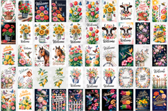 Floral Garden flag bundle | Summer Welcome Flag Designs Product Image 2