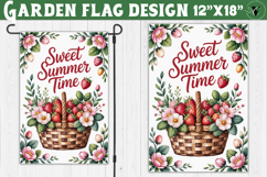 Sweet Summer Time Garden flag | Welcome Floral Design Product Image 1