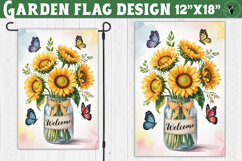Sunflowers Garden flag | Welcome Floral Design Product Image 1