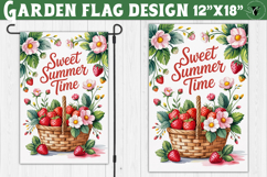Sweet Summer Time Garden flag | Welcome Floral Design Product Image 1