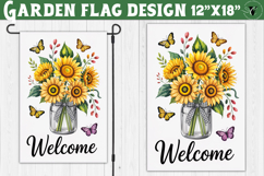 Sunflowers Garden flag | Welcome Floral Design Product Image 1