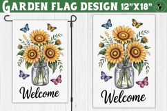 Sunflowers Garden flag | Welcome Floral Design Product Image 1