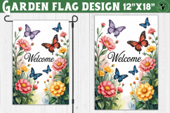 Flowers Garden flag | Welcome Floral Design Product Image 1