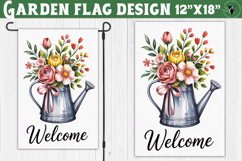 Flowers Garden flag | Welcome Floral Design Product Image 1