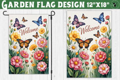 Flowers Garden flag | Welcome Floral Design Product Image 1