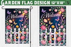 Flowers Garden flag | Welcome Floral Design Product Image 1