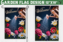 Flowers Garden flag | Welcome Floral Design Product Image 1