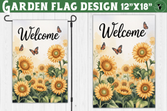 Sunflowers Garden flag | Welcome Floral Design Product Image 1