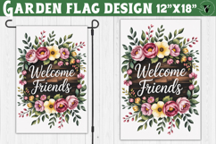 Sunflowers Garden flag | Welcome friends Floral Design Product Image 1