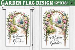 Sunflowers Garden flag | Welcome to our garden Floral Design Product Image 1
