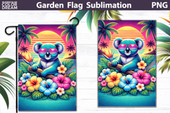 Tropical Koala Garden Flags | Summer Sunset Decor Product Image 1