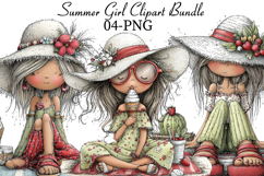 Summer Girl Clipart Sublimation Product Image 1