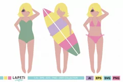 Summer Girl Clipart Design