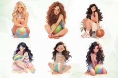 Summer Girl Sublimation Clipart Product Image 5