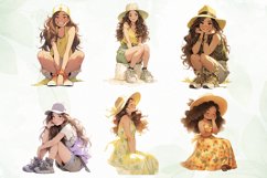 Summer Girl Sublimation Clipart Product Image 4