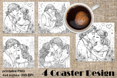 Summer girls Coaster Design |Coloring pages Product Image 1