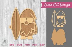 Summer Gnome Laser Cut Decoration SVG 1 Product Image 1