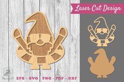 Summer Gnome Laser Cut Decoration SVG 2 Product Image 1
