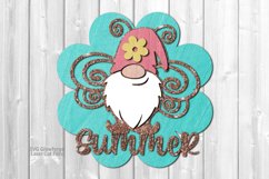 Floral Gnome Summer Sign SVG Glowforge Files Laser Cut Files Product Image 4