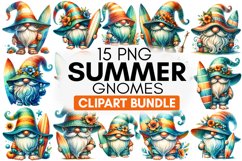 Summer Gnome Sublimation - Clipart PNG Bundle Product Image 1
