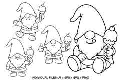 Cute gnome summer design for vinyl crafting