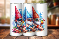 Summer Gnomes 20oz Tumbler Wrap PNG File, Sublimation Design Product Image 3