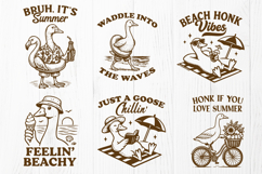 Summer Goose SVG Bundle Funny Goose Quotes PNG, Beach Vibes Product Image 2