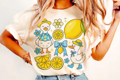 Coquette Lemon Goose Summer Png, Lemon Coquette Png, Summer Product Image 2