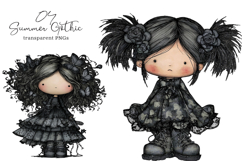 Summer Gothic Beach Girls Clipart Product Image 1