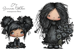 Summer Gothic Beach Girls Clipart Product Image 1