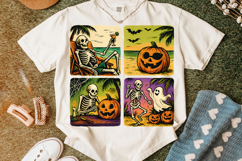 Summerween PNG, Summer Halloween PNG, Spooky PNG, Skeleton Product Image 5