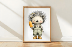 Whimsical Summer Hedgehog Clipart Product Image 2