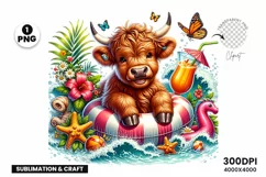 Summer, summer clipart, Highland Cow Clipart, summer animals clipart, summer png, Sublimation designs, Summer Sublimation, Summer Patriotic PNG, Summer Patriotic Clipart, Printable Crafts,