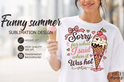 Summer sublimation Funny Summer Ice Cream Product Image 1
