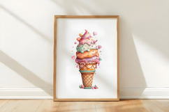 Whimsical Summer Ice-Cream Clipart Product Image 2