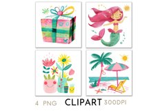Summer Illustrations Watercolor Clipart PNG