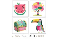 Summer Illustrations Watercolor Clipart PNG