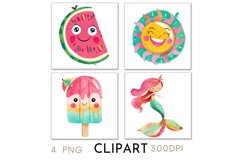Summer Illustrations Watercolor Clipart PNG