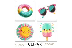 Summer Illustrations Watercolor Clipart PNG