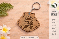 Summer Keychains Bundle Laser Cut. Summer Keyring SVG Product Image 13