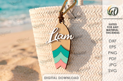 Summer Keychain Laser Cut. Summer Keyring SVG Product Image 8