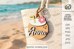 Summer Keychain Laser Cut. Summer Keyring SVG Product Image 9