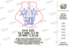 Summer Keychain Laser Cut. Summer Keyring SVG Product Image 2