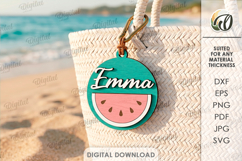 Summer Keychain Laser Cut. Summer Keyring SVG Product Image 10