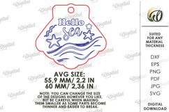 Summer Keychain Laser Cut. Summer Keyring SVG Product Image 2