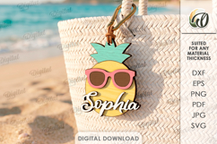 Summer Keychain Laser Cut. Summer Keyring SVG Product Image 11